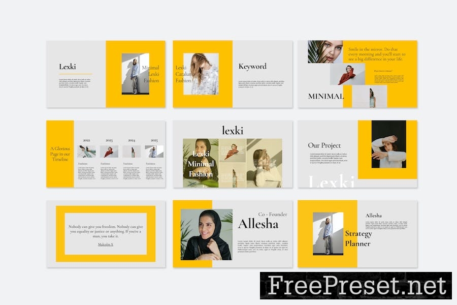 LEXKI - Fashion Powerpoint Template T5KYA2S