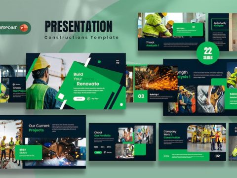 Ling Construction PowerPoint Presentation Template 9B628YA