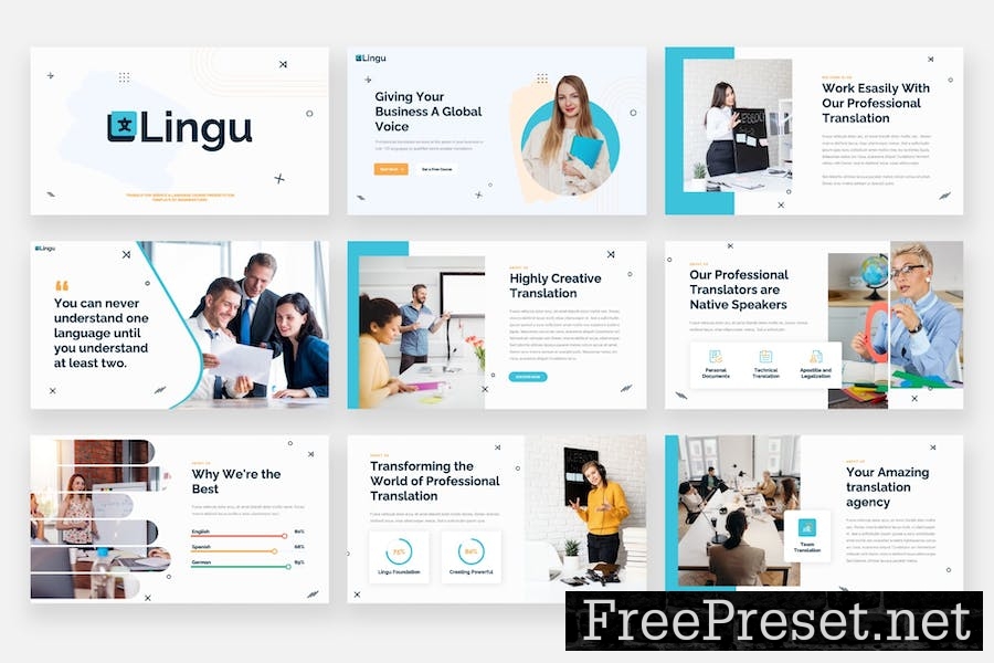 LINGU - Translation Service Keynote Template 8QFCH49