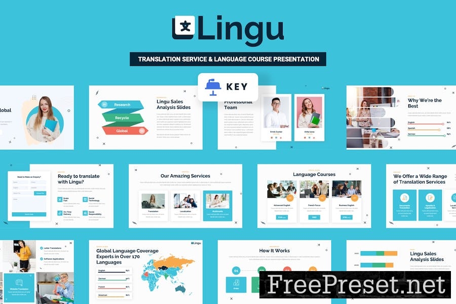 LINGU - Translation Service Keynote Template 8QFCH49