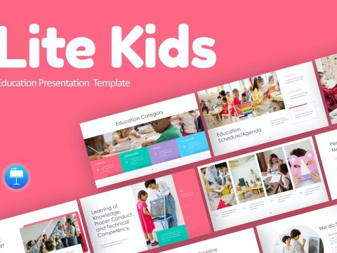 LiteKids Pink Modern Education Gradient Keynote HGM54HG