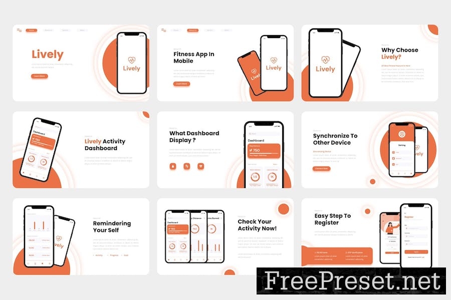 Lively - Fitness App & SAAS Keynote Template HPTH432