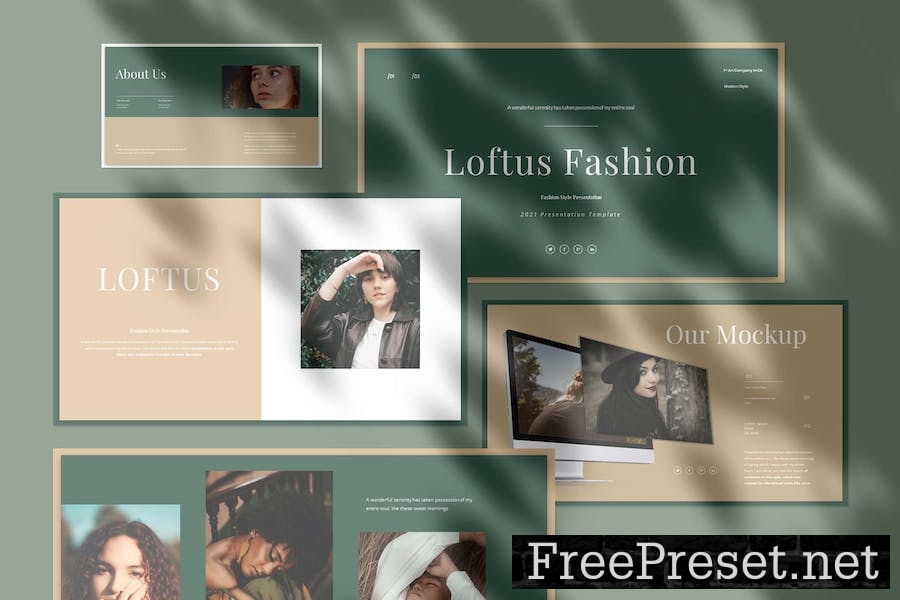 Loftus Business Presentation Google Slide Template F9A8RQ8