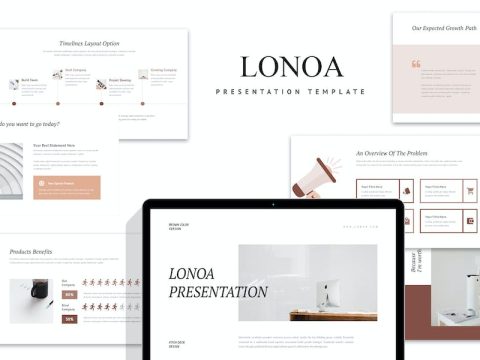 Lonoa : Brown Pitch Deck Google Slides EDCEBR8