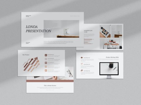 Lonoa : Brown Pitch Deck Powerpoint A9FKHF5