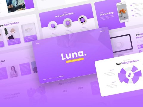 Luna - Business Agency PowerPoint Template GK5ZQXZ