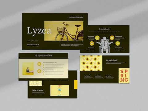 Lyzea : Pitch Deck Yellow Keynote Template 7PBPHSN