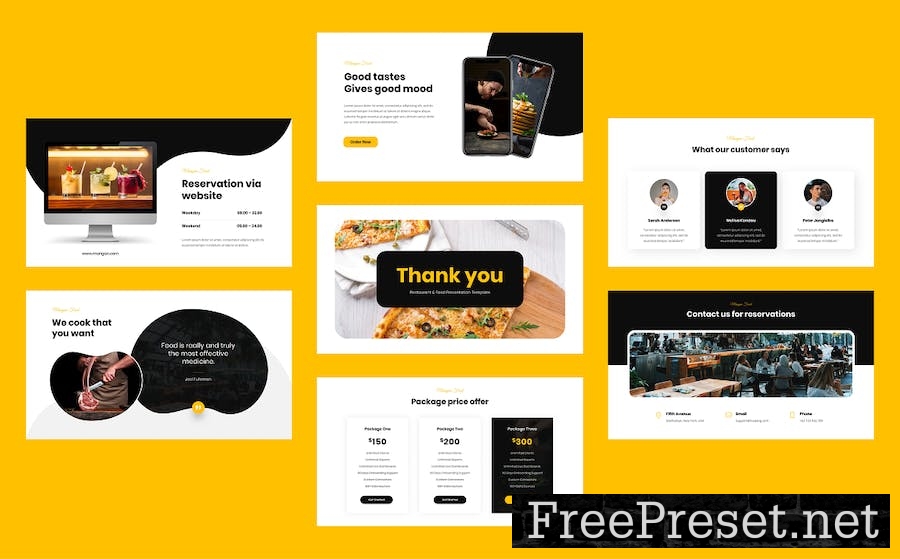 Mangan - Restaurant & Food Google Slide Template EQUZE3F