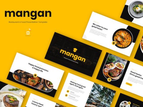 Mangan - Restaurant & Food Google Slide Template EQUZE3F