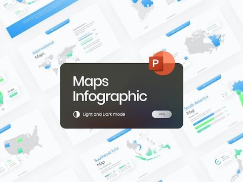 Map Infographic Gradient PowerPoint 3Q3ELFH