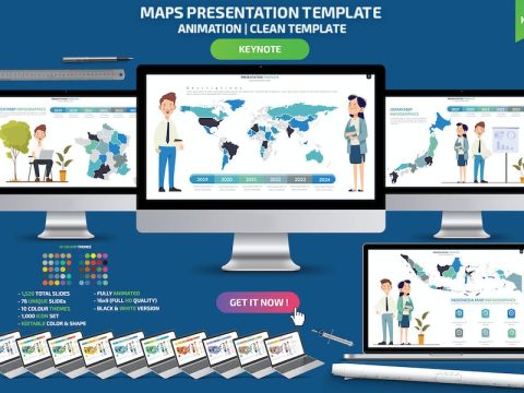 Maps Infographics Keynote Presentation 5YGPKCV