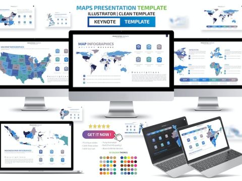 Maps Keynote Presentation Templates UEBT8LN