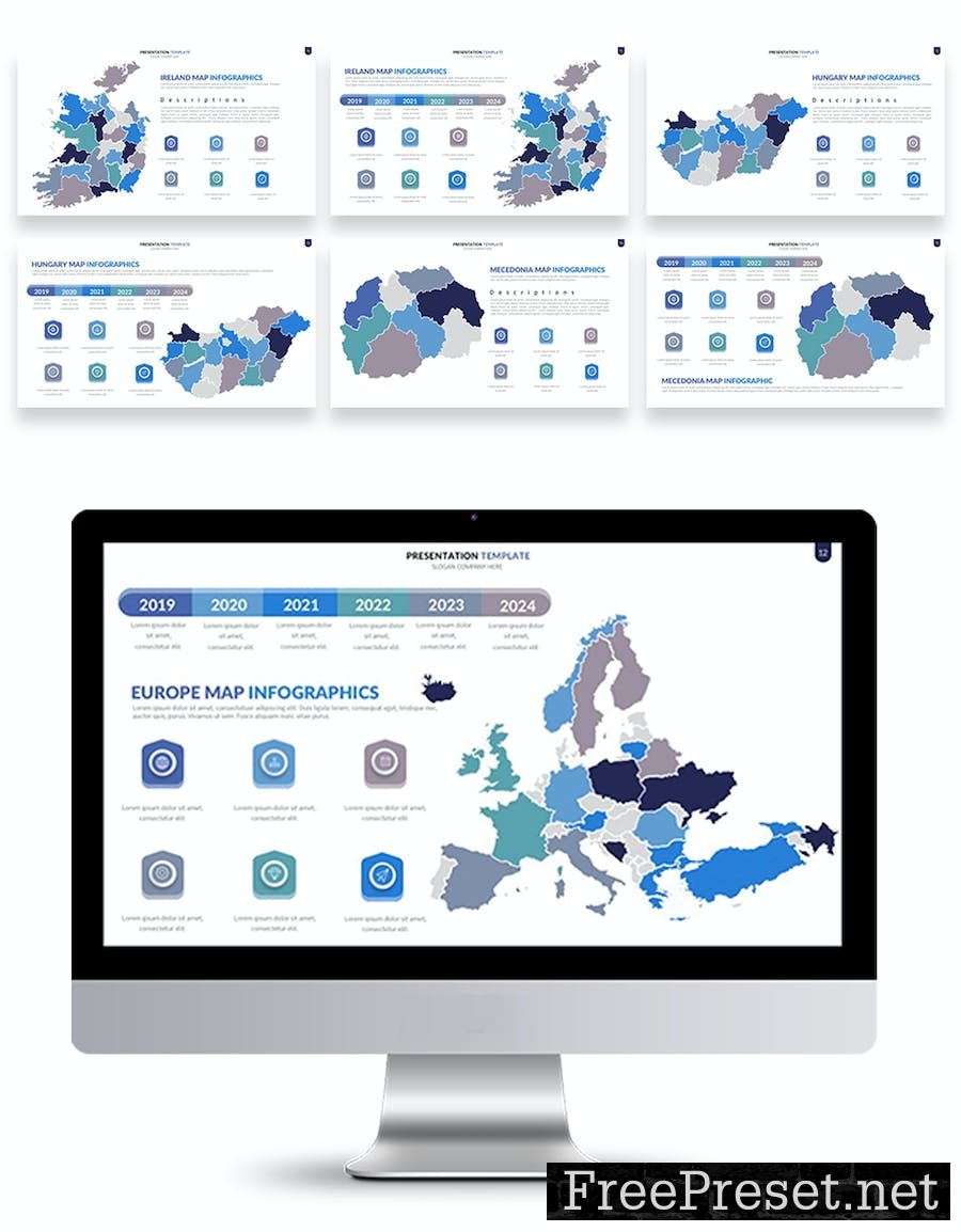 Maps Keynote Presentation Templates UEBT8LN