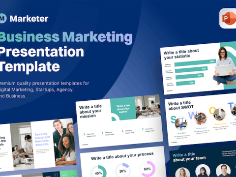 Marketer Business Marketing Presentation Template RR8LJ34