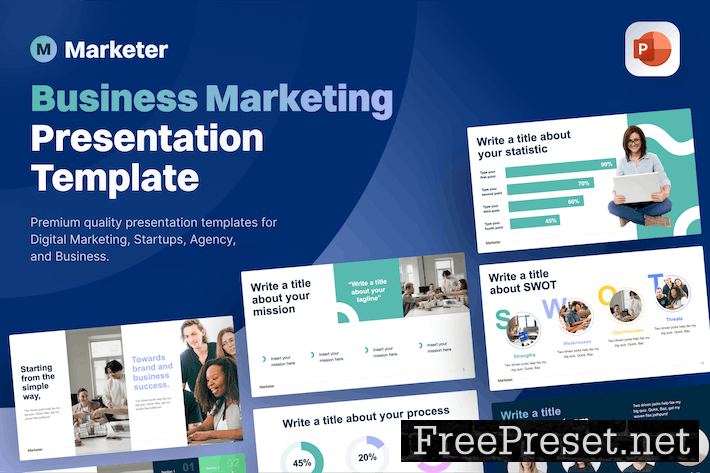 Marketer Business Marketing Presentation Template RR8LJ34
