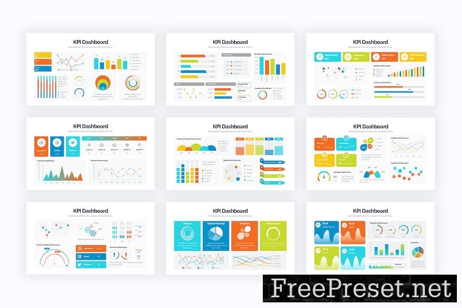 Marketing KPI Dashboard Keynote Infographics BQQZJLW