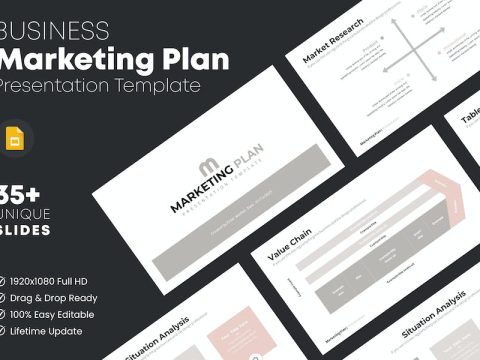 Marketing Plan Google Slides Template ZXQDMTL