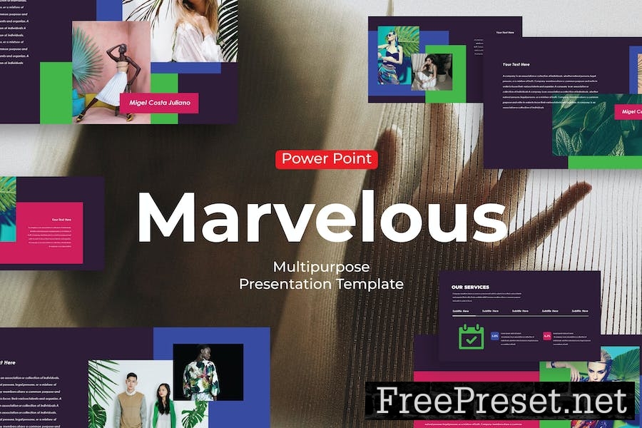 Marvelous - PowerPoint Template KXZ8PGC