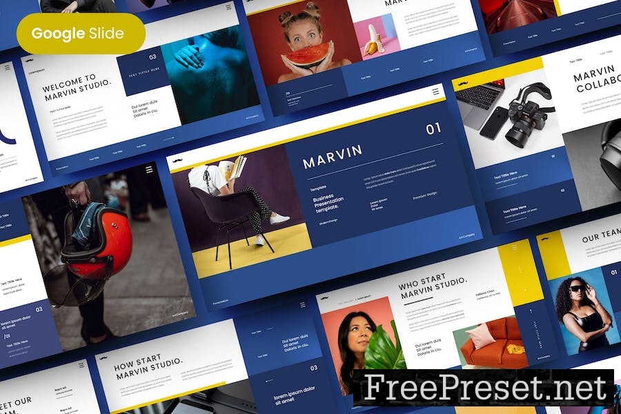 Marvin - Business Google Slide Template UF7FN4V