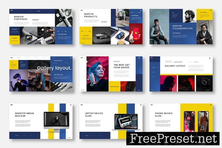 Marvin – Business PowerPoint Template MJY46QP