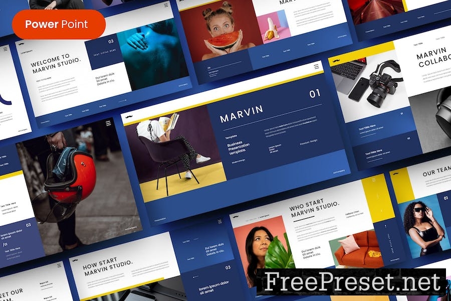 Marvin – Business PowerPoint Template MJY46QP