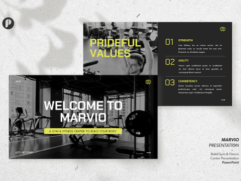 Marvio – bold gym & fitness center presentation 67HNF7H