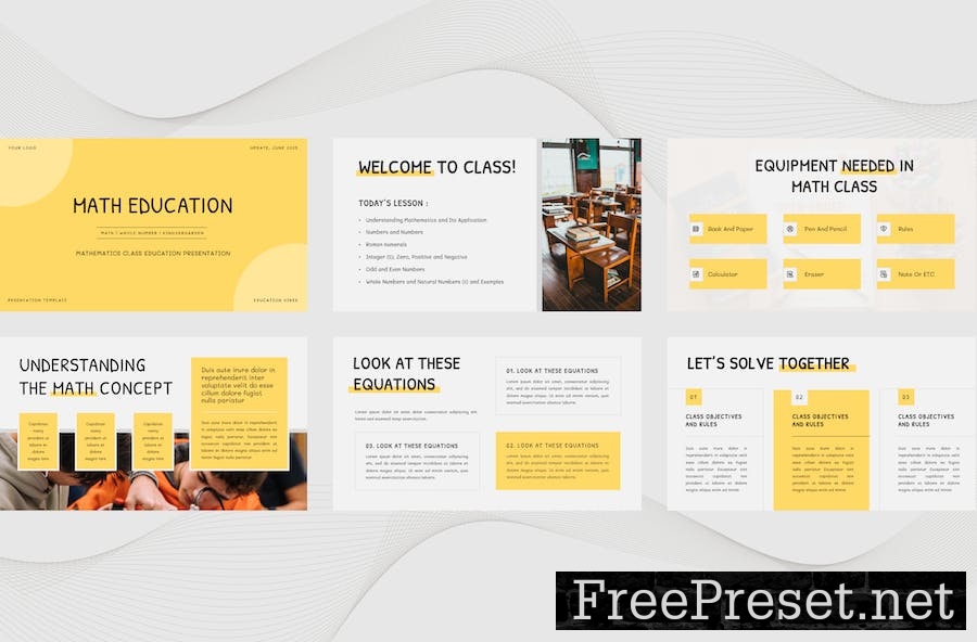 Math Education Presentation Template - Keynote UW68W67