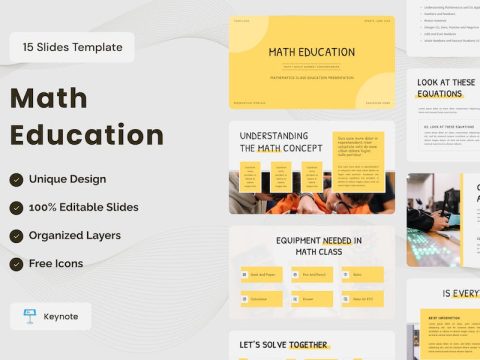 Math Education Presentation Template - Keynote UW68W67