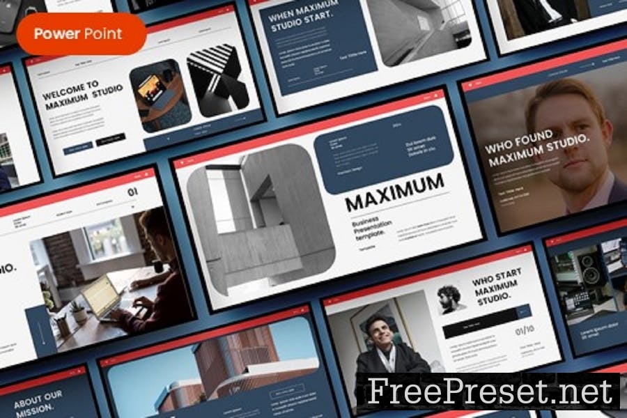 Maximum – Business PowerPoint Template DPBJKGJ