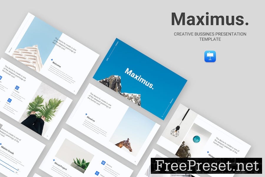 Maximus - Creative Bussines Keynote Template AGJ6H9C