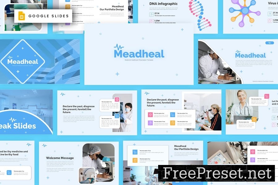 Meadheal - Medical Google Slides Template 48XHF4K