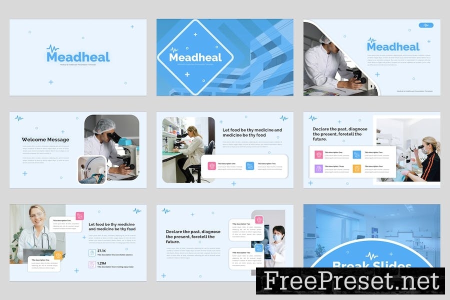 Meadheal - Medical Powerpoint Template JN9GUQQ