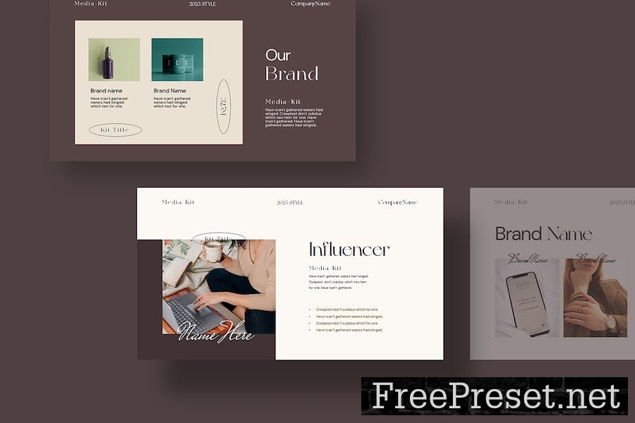 Media Kit Presentation Template 5LU6F38