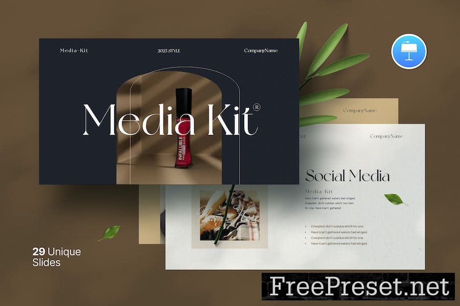 Media Kit Presentation Template 5LU6F38