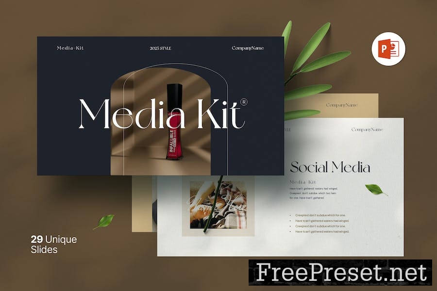 Media Kit Presentation Template X3DN6A7