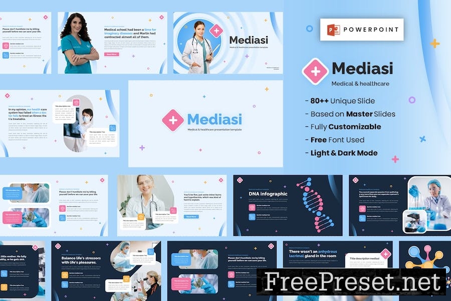 Mediasi - Medical Healthcare Powerpoint Template 24XPNLT