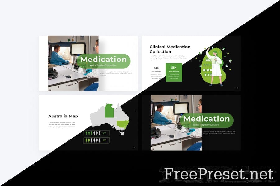 Medication Green Creative Medical Keynote Template VDPJM4J