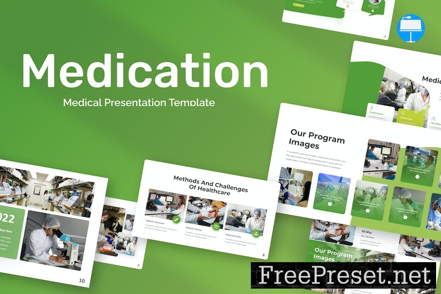 Medication Green Creative Medical Keynote Template VDPJM4J