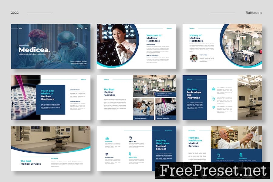 Medicea - Medical Google Slides Template 3EMCVLS