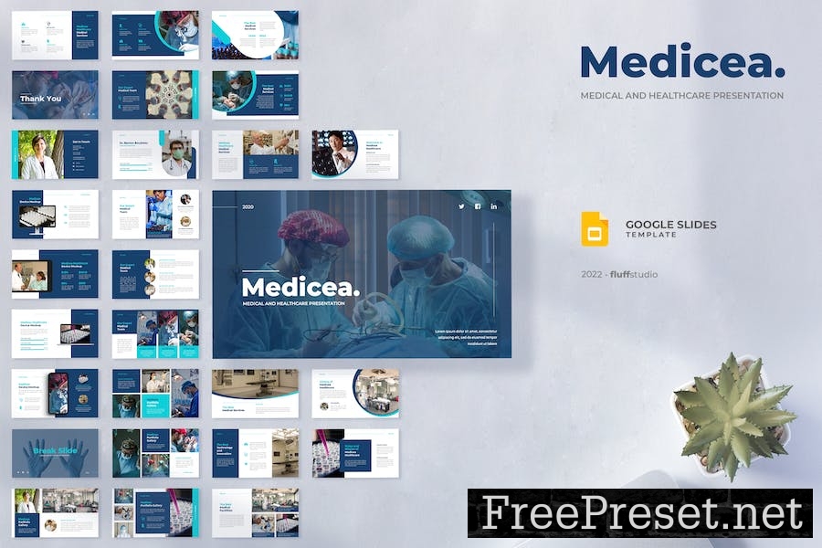 Medicea - Medical Google Slides Template 3EMCVLS