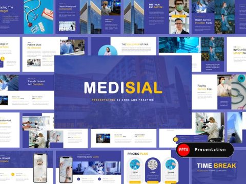 Medisial – Healthy and Medical Powerpoint Template ENT27EM