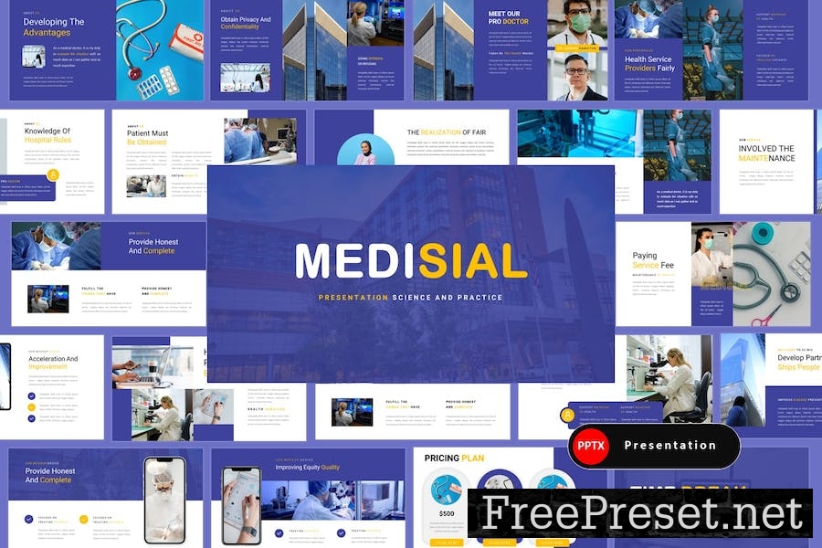 Medisial – Healthy and Medical Powerpoint Template ENT27EM