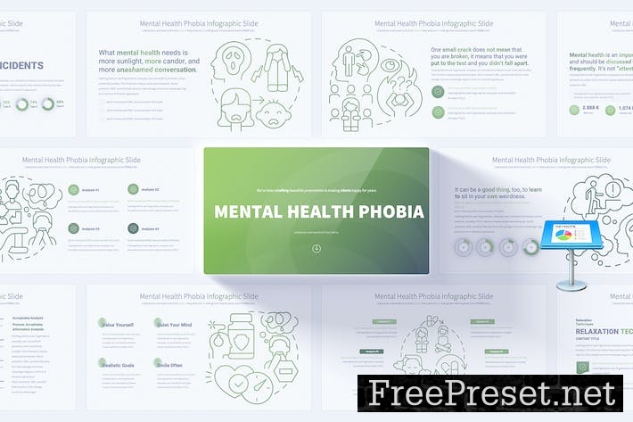 Mental Health Phobia - Keynote Infographics Slides