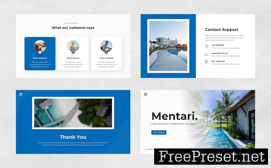 Mentari - Hotel & Resort Google Slide Template KXLE33N