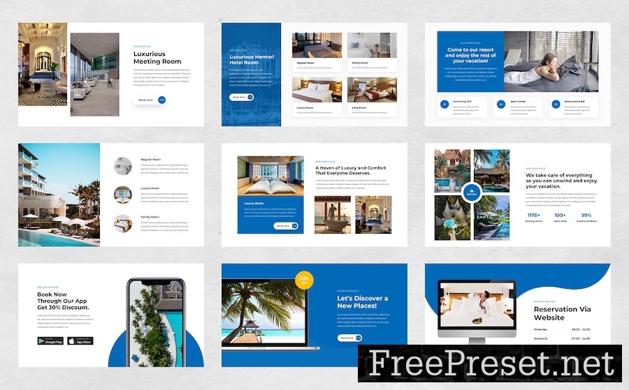 Mentari - Hotel & Resort Google Slide Template KXLE33N