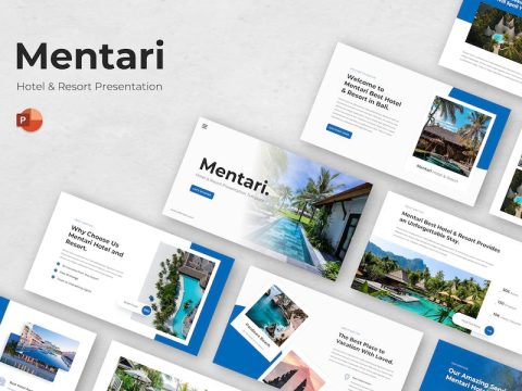 Mentari - Hotel & Resort PowerPoint Template 4CDMLUT