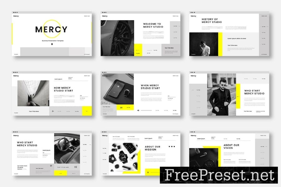 Mercy - Business Google Slide Template 2E3YGKF