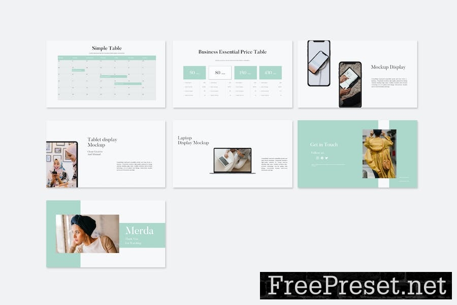 MERDA - Minimal Google Slide Presentation Template ERGMQZ4