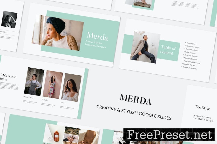 MERDA - Minimal Google Slide Presentation Template ERGMQZ4