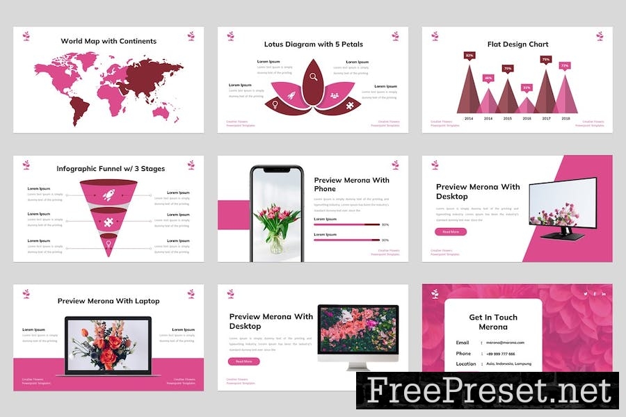 Merona - Flowers Keynote Template MZY4QGX